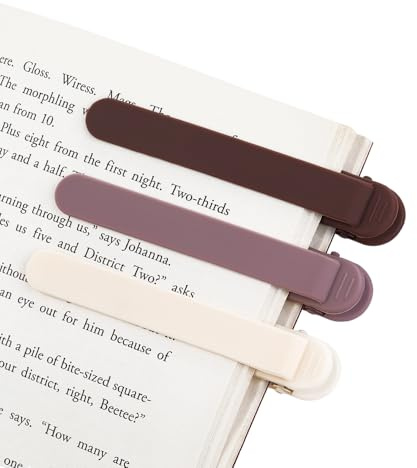 3Pcs Bookmark Book Marks, Silicone Book Marks for Reading Women Men Kids Book Lovers, Automatic Book Mark Smart Book Marker Clip Page Holder Reading Accessories School Supplies Gifts for Students