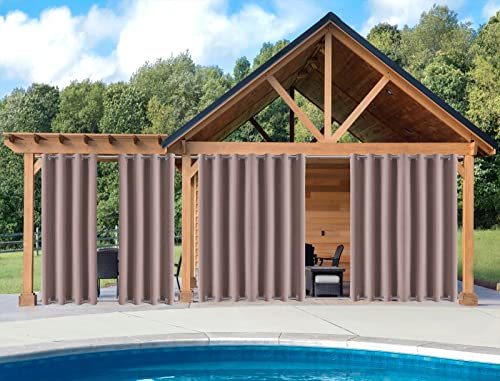 Tenda oscurante impermeabile per patio esterno per padiglione, veranda, balcone, giardino, isolamento termico, tende per la privacy con orlo appesantito, 230 x 254 cm, fagiolo rosa