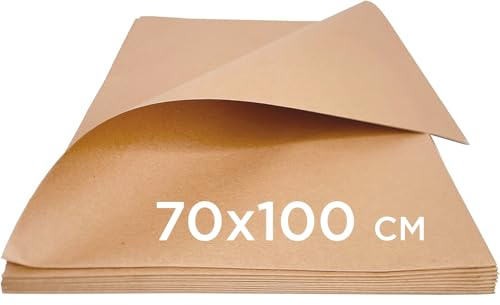 Carta da Regalo Avana Kraft 70x100 cm | Carta Kraft Millerighe Colore Avana da 80 g/m² Ideale per Confezioni, Pacchi Regalo Vintage, Artigianato, Natale, Compleanno, Eventi Vari. (5)