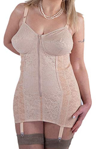 BODYPERFECT Damen Shapewear Figurformender Formende Bodys Taillenformer angenehm Shaping Bodysuit mit Haken (Beige, M)