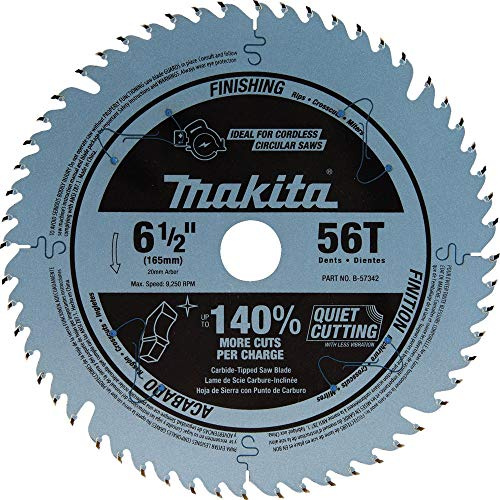 Makita B-57342 6-1/2 56T Carbide-Tipped Cordless Plunge Saw Blade