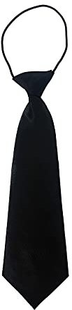 Vorgebundene Kinder-Krawatte mit Schlaufe., Schwarz , One size