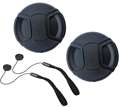 58mm Lens Cap Compatible for Nikon AF-S(Nor AF) Nikkor 50mm f/1.8G,AF-S(Nor AF) Nikkor 50mm f/1.4G,AF-P(Not AF) DX Nikkor 70-300mm f/4.5-6.3G ED Lens [2 Pack]