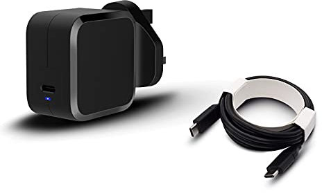 AJPARTS UK New USB-C Replacement For Lenovo IdeaPad Duet Chromebook CT-X636F Laptop Black Power Delivery Adapter 45W UK Wall Plug Quick Charging Type-C Adaptor PSU with Cable