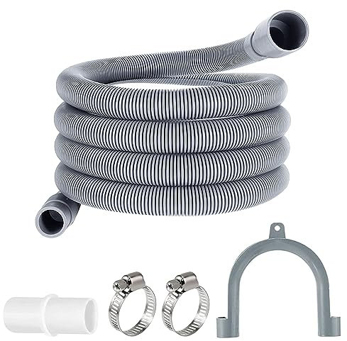 Ablaufschlauch für Waschmaschinen Abwasserschlauch Verlängerung 2M x 20mm waschmaschinenschlauch Universal Abwasserschlauch Verlängerung Set für Waschmaschine Geschirrspüler Trockner 20mm (2M)