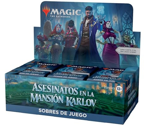 Caja de Sobres de Juego de Asesinatos en la mansión Karlov, de Magic: The Gathering - 36 Sobres (504 Cartas de Magic) (Versión en Español)