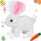 xinrongda Hüpfendes Kaninchen Spielzeug, Osterhase Plüschtier, Elektronisches Haustier Plüschhasenspielzeug mit Geräuschen Bewegungen, Plüschhase für Ostern Weihnachtstag Geschenke