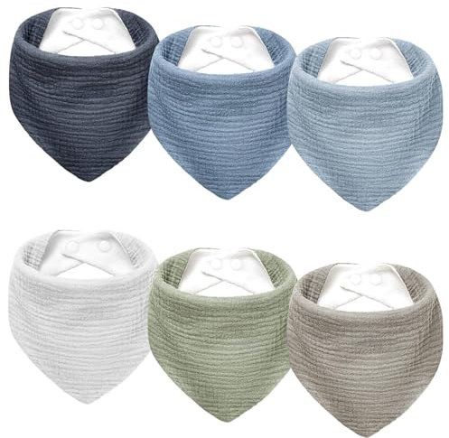 Kewlife gift Lätzchen Baby Musselin Dreieckstuch Baby Halstuch Verstellbare für Junge und Mädchen