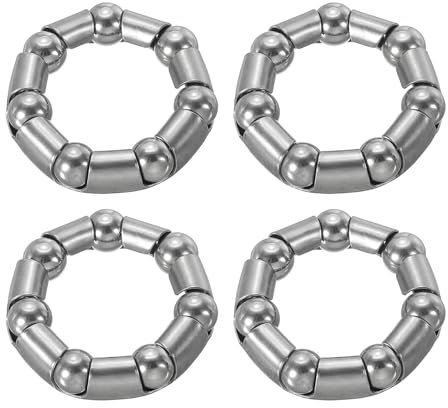PATIKIL Roulement à Billes pour Manivelle de Vélo 38 mm x 7 Billes, Lot de 4 Roulements de Vélo en Acier Inoxydable, Pièces de Rechange pour Vélo Pièces Accessoires de Réparation, Argent