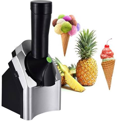 Sorbetière, Ustensile de Cuisine pour Faire des Glaces À l'eau, Desserts Glacés, Verrouillage de Sécurité, Interrupteur À Une Touche, Amovible, pour Glaces Aux Fruits, Smoothies Et Desserts
