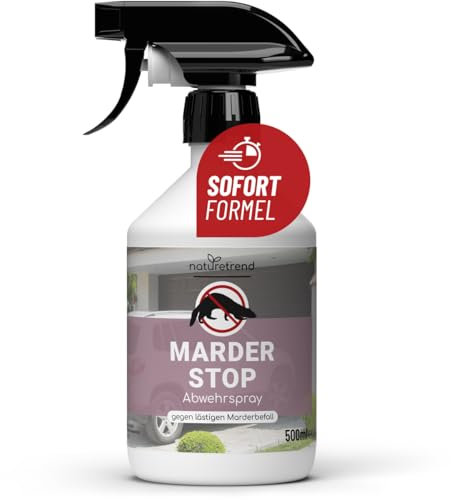 naturetrend Marder Stop 500ml - Marderspray Autoschutz I Anti Marder Spray als Alternative zur Marderfalle I Autopflege, Marderabwehr Spray als zuverlässiger Fahrzeug Schutz