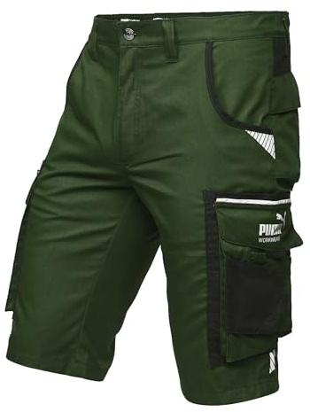 PUMA Workwear Precision X Short de travail pour homme - Matériau robuste et flexible - Nombreuses poches et réflecteurs - Coupe confortable - Idéal pour l'artisanat, le bricolage et la construction
