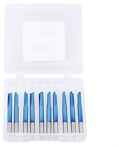 Fresa de carburo cementado, herramienta recta de 2 flautas, mango de fresado ZDZCYS12DL, 10 Uds.