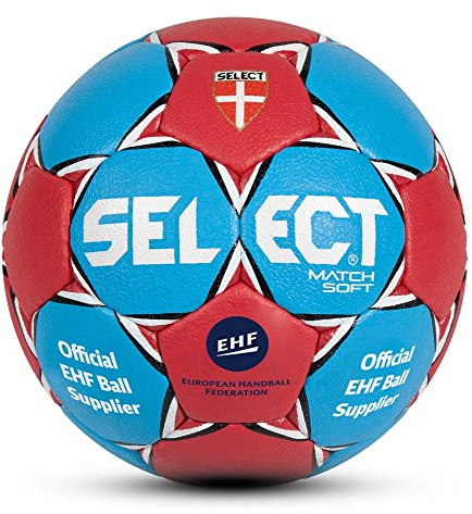 Select Handball Match Soft - Balón de Balonmano Suave, Color Gris y Rojo Azul Azul/Rojo Talla:3