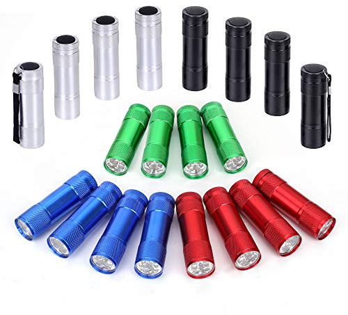 FASTPRO 20-Pack Aluminum 6-LED Flashlights Set with Lanyard and AAA Batteries Included and Pre-Installed