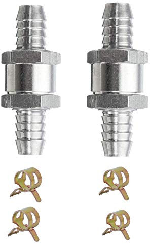 2 Sätze Kraftstoff Rückschlagventil,Aluminium Kraftstoff Rückschlagventil Rückschlagkraftstoffleitung - Benzin,Diesel,Weg,Pflanzenöl Druckluft Non-Return-Rückschlagventil (8MM)