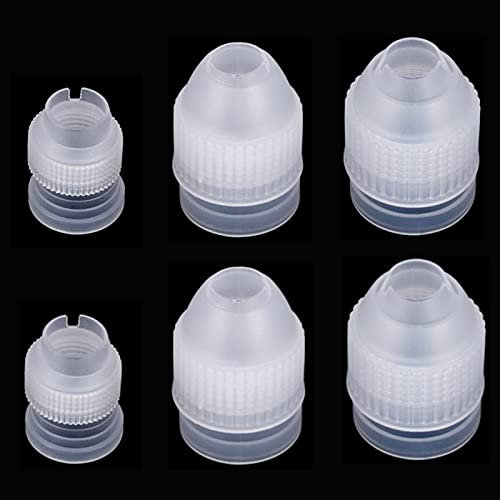 6Pcs Piping Nozzles Coupler Adaptors Cake Decorating Couplers for Icing Nozzles