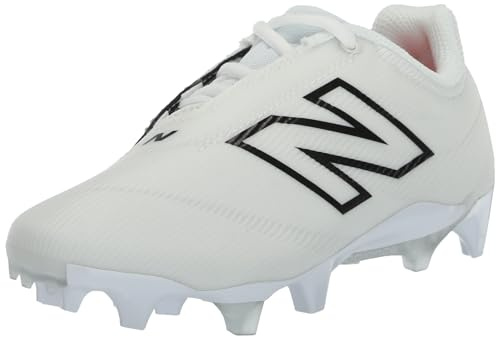 New Balance Women's Burnx4 Lacrosse Shoe, White/Black, 6.5