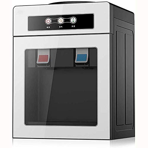 Dispensador de Agua de Escritorio Inteligente multifunción 220V Fuente de Agua Potable eléctrica fría/Caliente/Hielo, para el Dormitorio de la Oficina en el hogar, Ahorro de energía,Plata Present
