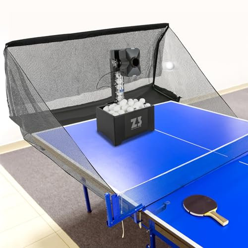 Ping Pong Ball Maschine mit Netz, Automatische Tischtennis Ballmaschine Trainingsroboter Tischtennismaschine, Tischtennis Roboter mit Netz, Tischtennistrainer Zum Üben Und Trainieren