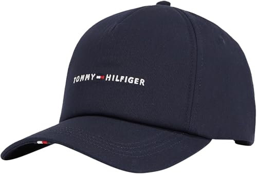 Tommy Hilfiger Gorra Hombre Foundation Soft 6 Panel con Logotipo, Azul (Space Blue), Talla Única