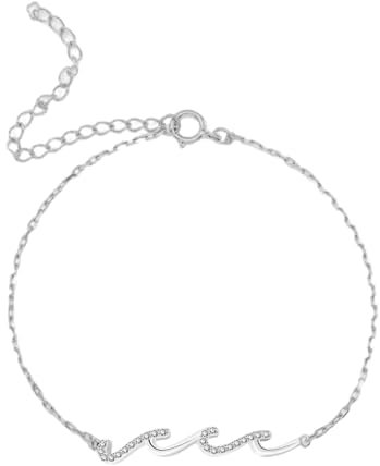 Wellen-Armband, Wellen-Design, Wellen-Manschetten-Armband, charmantes Armband mit Strass, Sommer, , Meer, Handschmuck, Kupferarmband für Damen und Teenager-Mädchen, Refer to description, Kupfer,