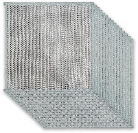 Nosuva®️Pack de 15 Paños de Alambre Multiusos para Limpieza | Estropajos Cocina de Aluminio | Paños de Cocina Metálicos Doble Capa | Trapos de Limpieza Resistentes para Ollas y Sartenes.
