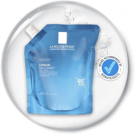 La Roche Posay Lipikar, Doccia Gel Protettivo e Lenitivo per il corpo, Per Pelli Secche e Sensibili, Pelle Nutrita e Idratata Subito Dopo la Doccia, Eco-Refill 400 ml