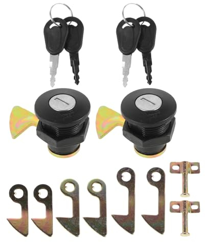 Alipis Juego de 2 cerraduras para Maletero de Motocicleta, de Metal, con Llave para Scooter, vehículos eléctricos y alarmas antirrobo.