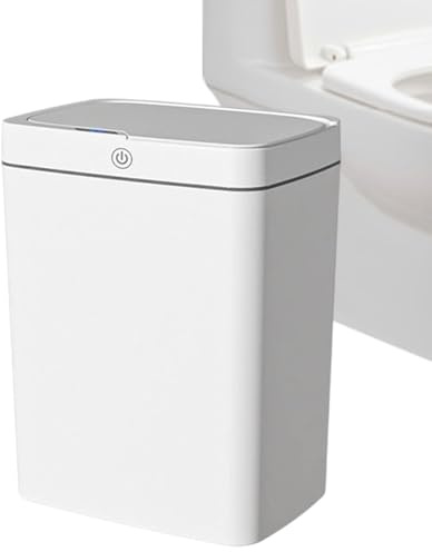 Ahuuen Cubo de Basura Inteligente Sin Contacto | Cubo de Basura con Sensor de Movimiento | Papelera De 18L Anti-Olor Con Autocierre, Impermeable Para Dormitorio Salón Residencia Lavandería