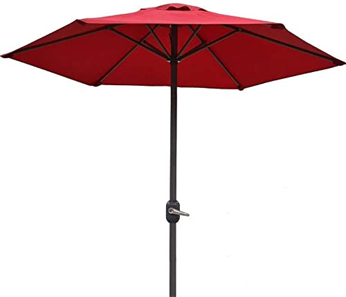 QYYZTQY Esterni Ombrelloni Tavolo Esterno Piedi con Manovella 6 Stecche in Ferro, da Mercato Piscina, Spiaggia, Giardino, Ristorante, Senza Base per Ombrellone