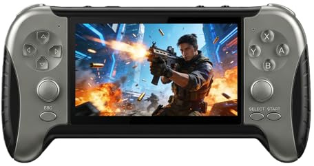 Console de Jeux rétro YHFITN avec écran HD de 4,3 Pouces, Jeux intégrés, Sortie TV, Lecteur vidéo/Musique et Batterie Rechargeable. Cadeau d'anniversaire idéal pour Adolescents et Adultes.