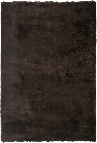 Safavieh Alfombra Shag Sala de Estar, Comedor, Dormitorio - Paris Shag Collection, Pelo Largo, Chocolate, 91 X 152 cm