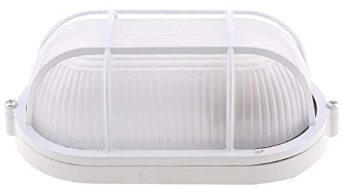 Tubayia Lampe de sauna - Lampe de sauna avec grille de protection en métal - Pour sauna et bain à vapeur (ovale)