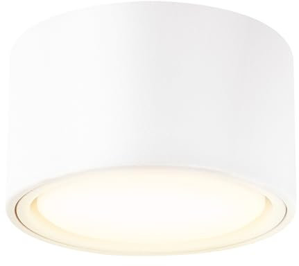 KYOTECH LED Aufputzleuchte Weiß - Aufbauspot flach mit 6W LED GX53 230V Aufbaustrahler Warmweiß 3000K Deckenspots Aufputz Ø95x55mm Rund Deckenleuchte aus Aluminium
