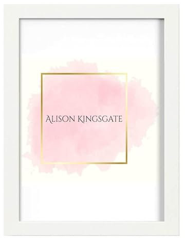 Alison Kingsgate White 50x70cm Frame - 50x70cm Picture Frames - White Frames With Safe Perspex Front & Wall Mounting - Use As 50x70 Puzzel Frame White Frame - White Photo Frame