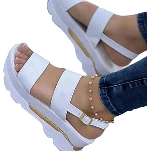 Judy1980 Sandalias de verano para mujer, sandaliy de tacón ligero,de verano para mujer, sandalias de cuña con plataforma