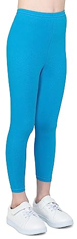 infatti bomull leggings för barn, mjuka och bekväma byxor för barn, avslappnad träning, elegant stil, baskläder zoe, Turkos, 104 cm
