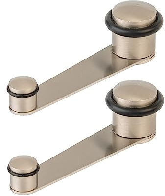 AZERODESIGN-Topes para Puertas Suelo- Sujeta Puertas-Tope Puertas Suelo-Retenedor puerta Giratorio-Para Puertas 50mm- Incluye Tornillos (NIQUEL SAT PACK 2 UNID.)