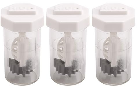 Giuneuow 3 Pieces Portable Hydrogen Peroxide Contact Lens Case Cleaner, Eye Scleral Contact Lens Stiff Clip Washer Machine