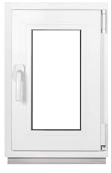 Framex Ventana Para Sótano, Ventana pequeña, Blanca, Ancho x Alto 40 x 60 cm (400 x 600 mm), Doble Acristalamiento, Cristal Transparente (32 mm), Oscilobatiente, DIN Derecha - Premium