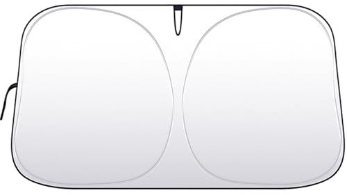 Sonnenschutz Auto Frontscheibe, 140x70cm Universeller Autosonnenschutz, Innen Frontscheibenabdeckung Faltbar, Sonnenblende Vorne, Windschutzscheibe für Sommer Selbsthaftend UV Hitzeschutz Plane (M)