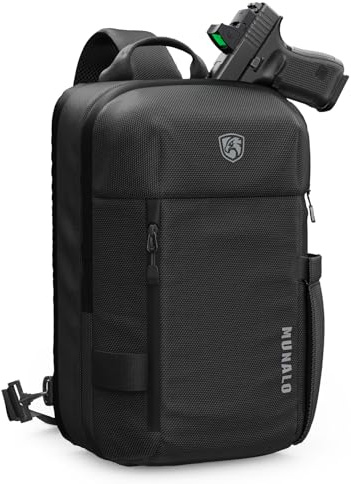 MUNALO Concealed Carry Bag for Men & Women - CCW Sling Bag, Tactical Crossbody/Cross Body EDC Holster Bags for Pistol/Gun - Ideal for Trigger Coverage & Quick Draw Access