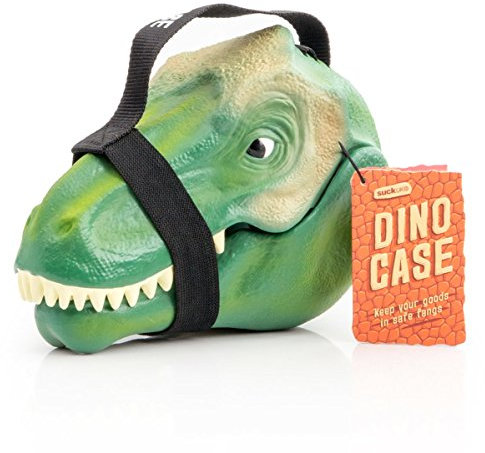 Suck UK Dinosaur Lunch Box | Kids Lunch Box | Dinosaur Bag | Funny Storage | Dino Case | T Rex Head Food Container with Carry Handle | Food Carry Boxes | Dino Gifts | Boys Snack Boxes | Novelty Gift