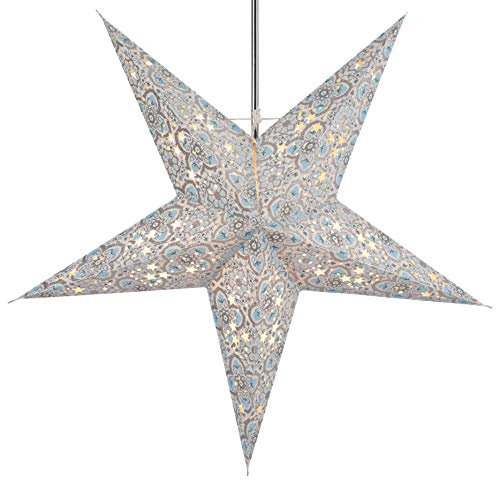 GURU SHOP Faltbarer Advents Leucht Papierstern, Weihnachtsstern 60 cm - Miraflor, Papiersterne 60 cm