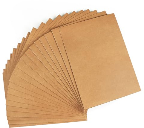 20pcs File Folders A4 Kraft Paper File Folder Brown Paper Presentation Document Pocket for Office School Home Arts Crafts Use