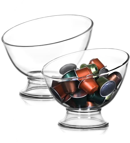 Wongblee 2-Pack Coffee Pod Holder, Plastic Coffee Capsule Organizer, Creamer Container for Coffee Bar, Countertop