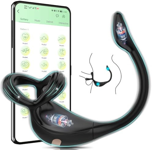 Dreieckiger Penisring Sex Spielzeug für die Männer, Penis Ring Erotik Sex spielzeug für Paare extrem sex, Cockring Erotisches Sexspielzeug für Klitoris, 10 Vibrationsmodi Dual Penisringe Massagegerät