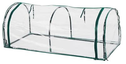 Top Home Solutions® Tunnel Greenhouse - Cold Frame With Clear PVC Cover, Zipped Door - Portable Greenhouse For Plants And Vegetables- Perfect for Outdoor Garden and Home