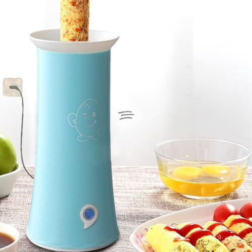 Electric Egg Roll Maker, 6 Min Automatic Egg Boiler with Nonstick Liner, Mini Sausage & Hot Dog Roll Cooker with Oil Push Rod, Cleaning Brush, Breakfast Egg Roll Machine for Quick Home Meals